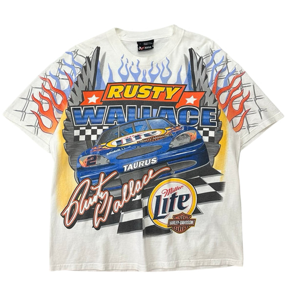 Vintage Rusty Wallace ‘Rules The Road’ NASCAR Tee - L