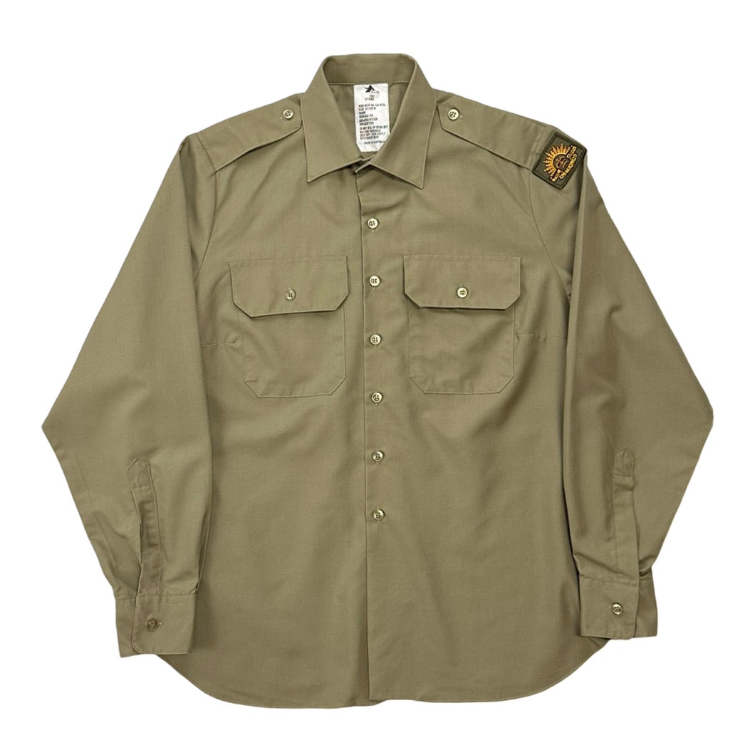 Vintage Australian Army Long Sleeve Button Up - L