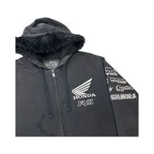 Load image into Gallery viewer, Vintage Honda Fox Racing Faux-Fur Lined Hoodie - L
