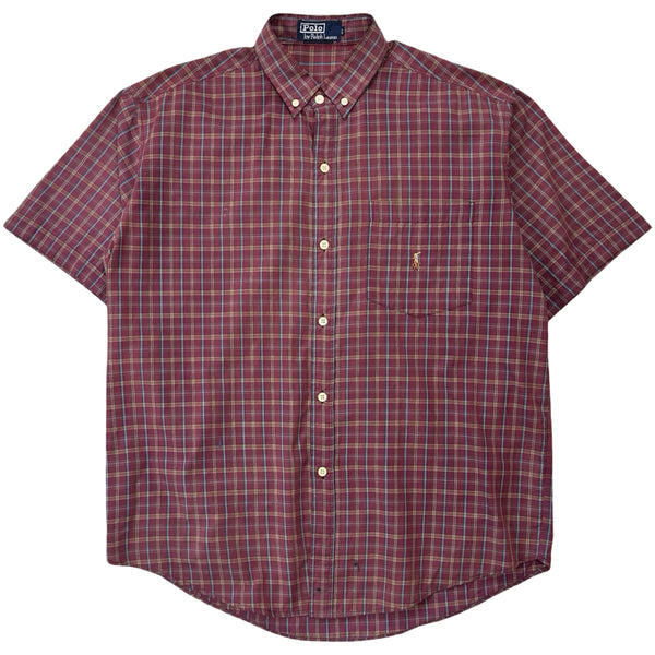 Vintage Polo Plaid Button Down Shirt - L