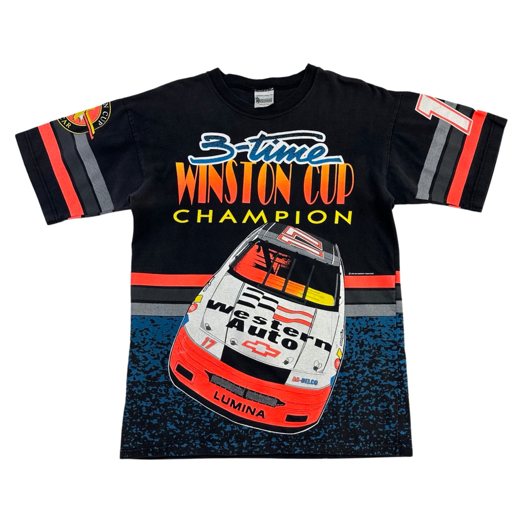 Vintage 1993 3-Time Winston Cup Champion Nascar All Over Print Tee - L