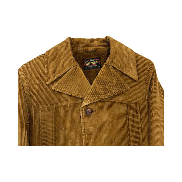 Vintage Campus Corduroy Belted Coat - S