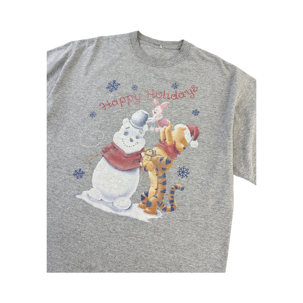 Vintage Winnie The Pooh 'Happy Holidays' Christmas Tee - L