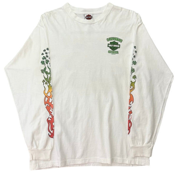 Vintage 1999 Harley-Davidson St. Patrick’s Day Savannah Georgia Long Sleeve Tee - L