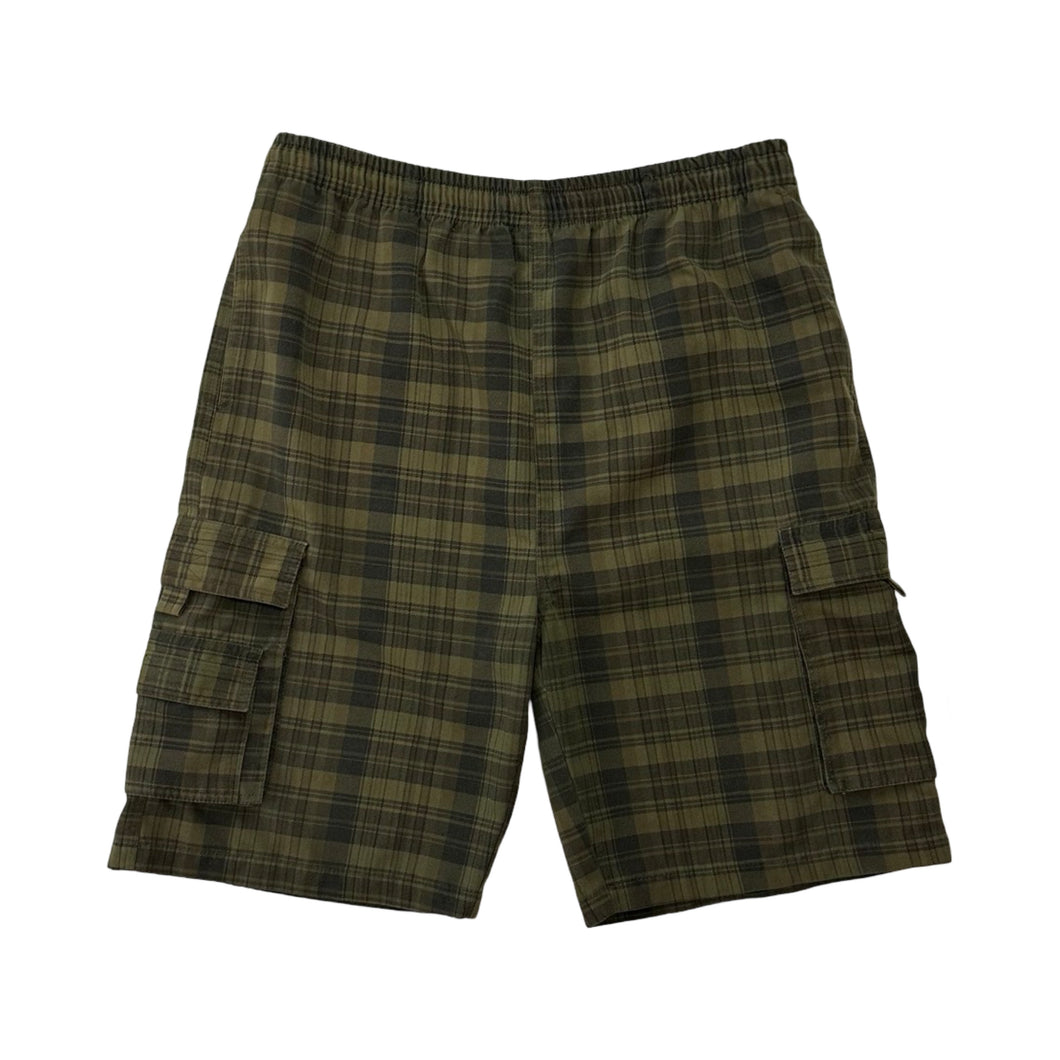 Plaid Cargo Shorts - 34