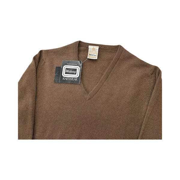 Vintage Wolsey Knitted V Neck Jumper - XS
