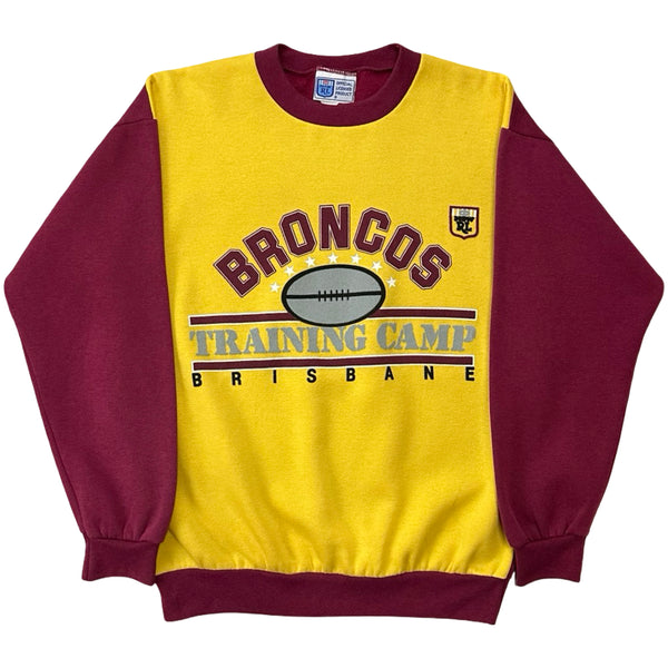 Vintage Brisbane Broncos 'Training Camp' Crew Neck - M