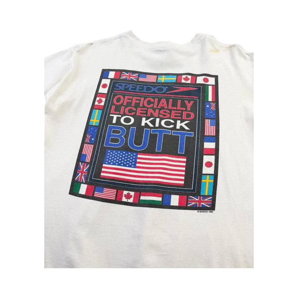 Vintage Speedo 'Officially Licensed To Kick Butt' Tee - L