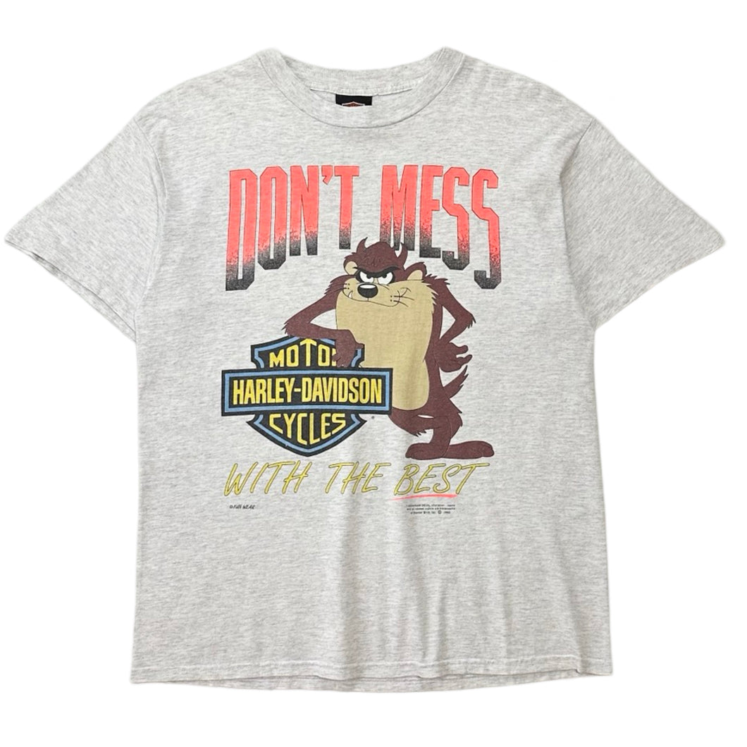 Vintage 1992 Harley-Davidson x Warner Bros ‘Don’t Mess With The Best’ Tee - L