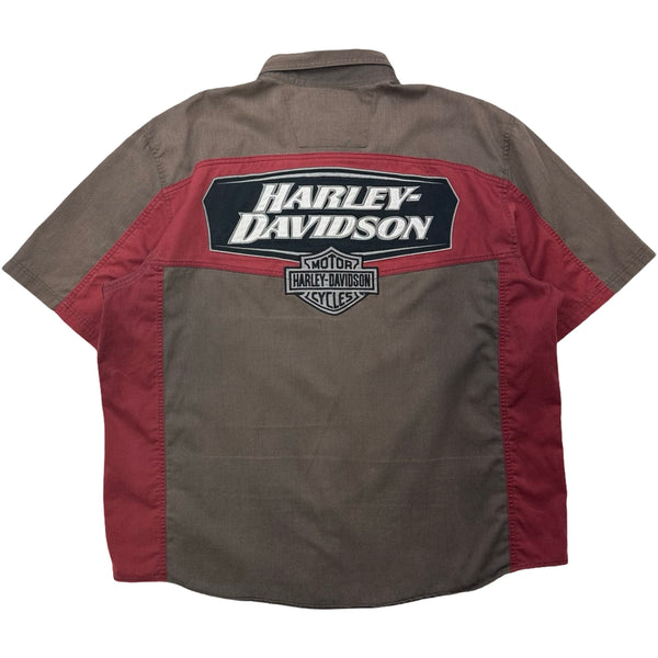 Vintage Harley-Davidson Embroidered Button Up Shirt - XXL
