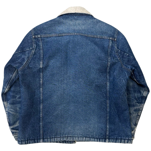 Vintage Sherpa Lined Denim Jacket - XL