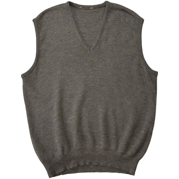 Vintage Knitted V-Neck Vest - XXL