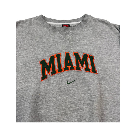 Vintage Nike Miami Hurricanes Crew Neck - XL