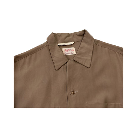 Vintage Rayon Button Up Shirt - M