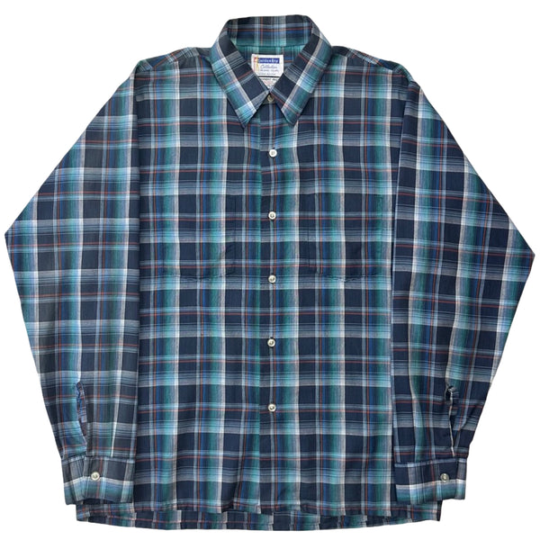 Vintage Plaid Button Up Shirt - L