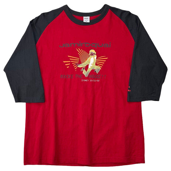 2002 Jamiroquai ‘Rocks The House!!’ Sydney Raglan Tee - XL