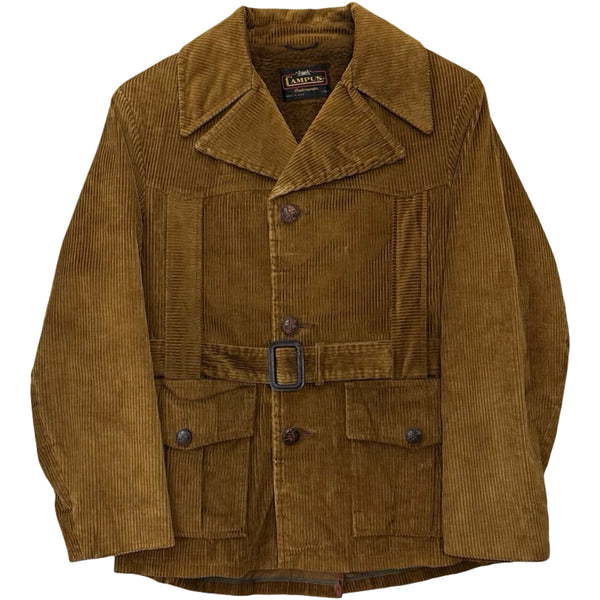 Vintage Campus Corduroy Belted Coat - S