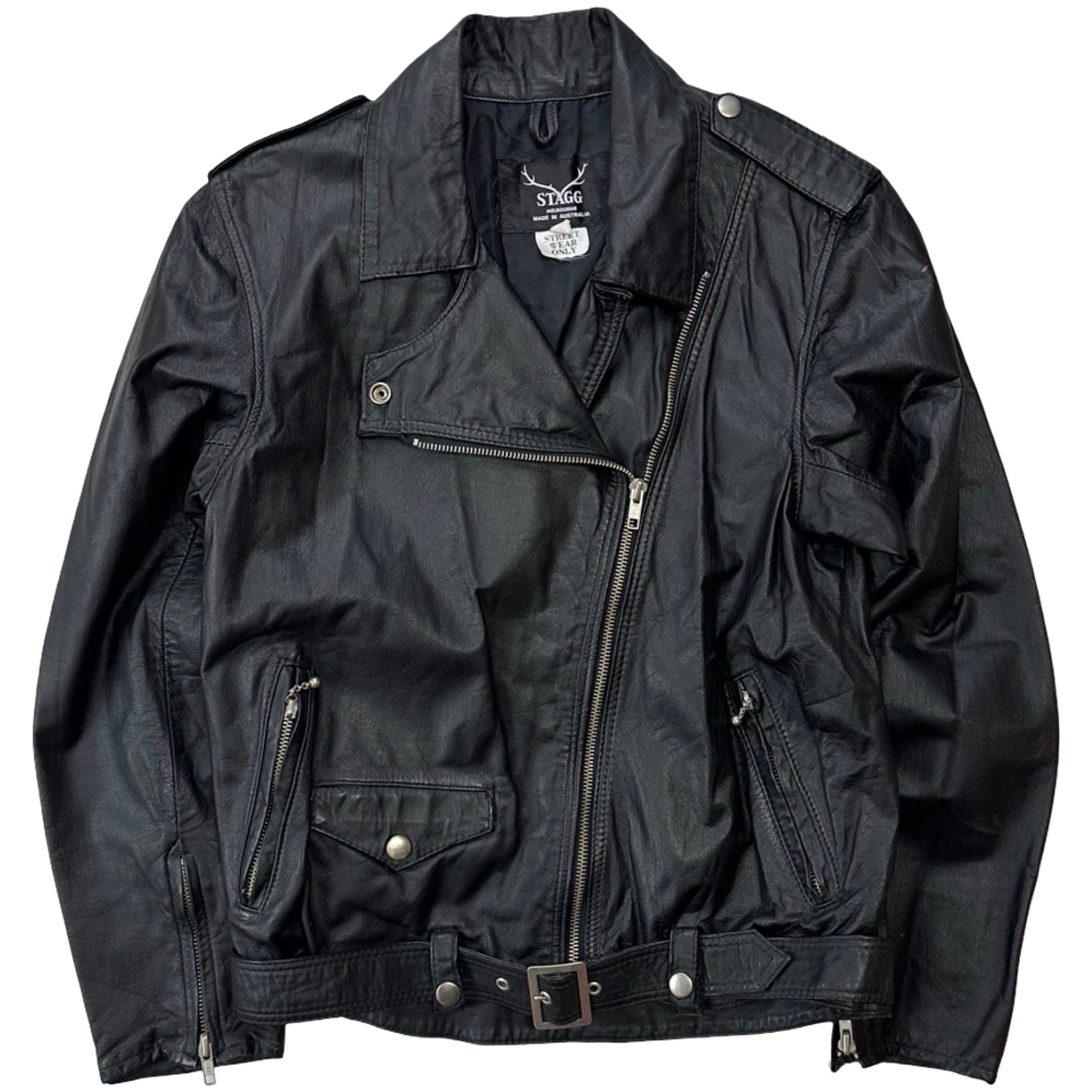 Vintage Stagg Leather Biker Jacket - XS – IRREPLACEABLE STORE