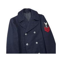 Load image into Gallery viewer, Vintage 1972 Navy Wool Peacoat - S
