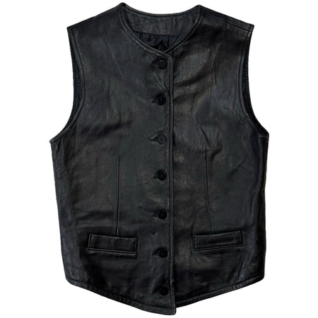 Vintage Leather Vest - XS