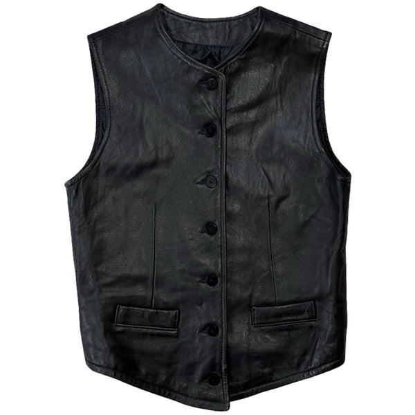 Vintage Leather Vest - XS