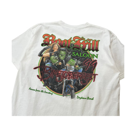 Vintage 1999 Boot Hill Salon Biketoberfest Daytona Beach Tee - XL