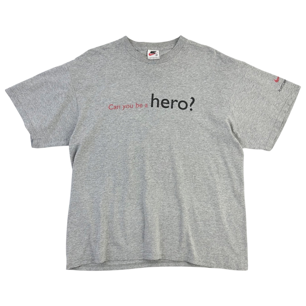 Vintage Nike 'Can You Be A Hero?' Tee - L