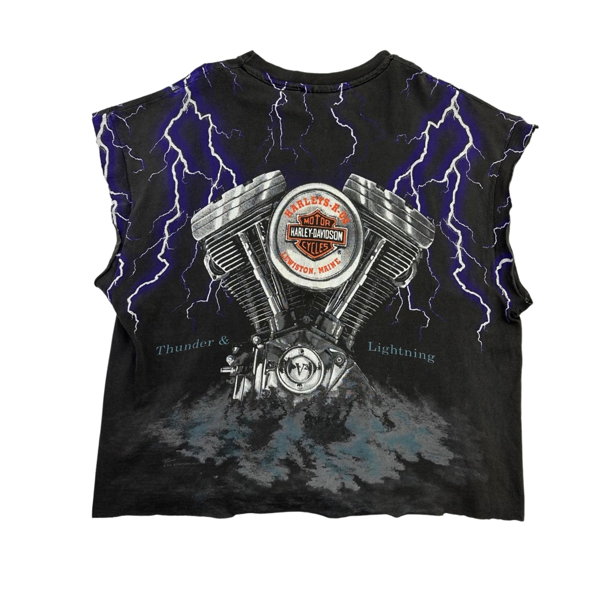 人気No.1 Harley-Davidson Vintage Thunder XXL - Off Cut Lightning & トップス