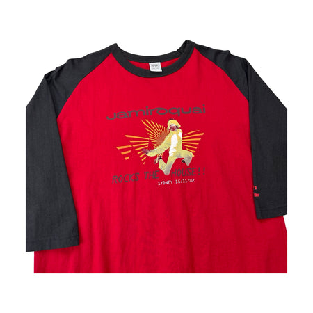 2002 Jamiroquai ‘Rocks The House!!’ Sydney Raglan Tee - XL