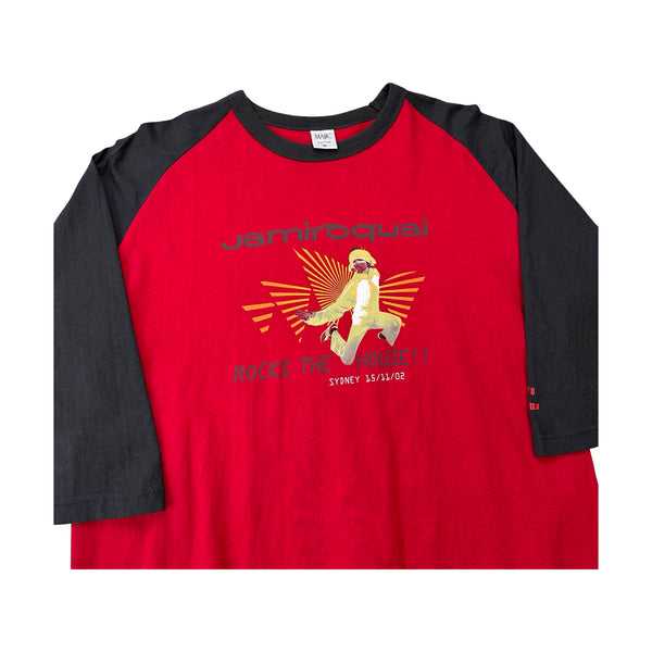 2002 Jamiroquai ‘Rocks The House!!’ Sydney Raglan Tee - XL
