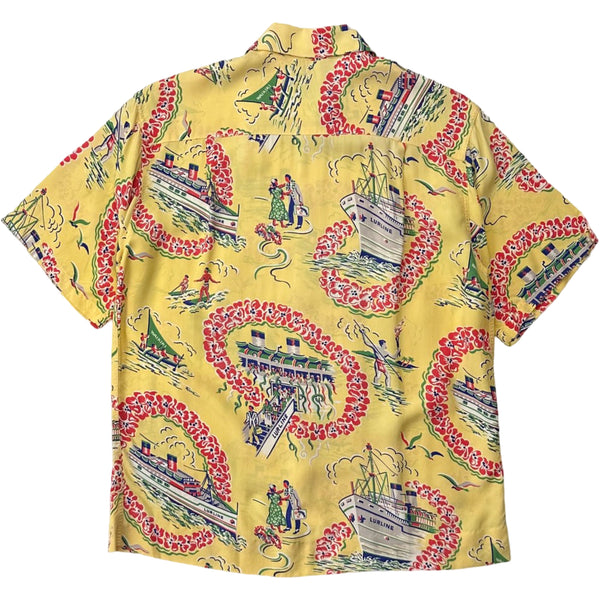 Vintage 1970s Aupuni Lurline Hawaiian Shirt - S