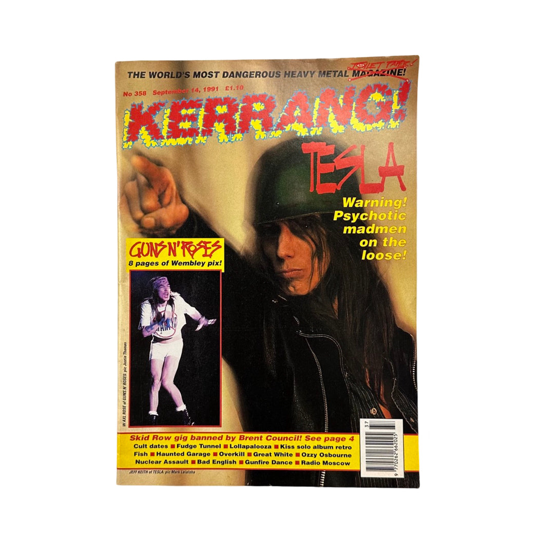 Vintage 1991 Kerrang Magazine - No.358