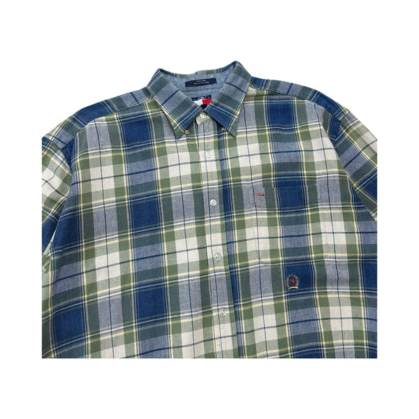 Vintage Tommy Hilfiger Plaid Button Down Shirt - XL