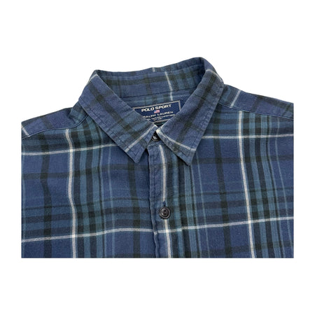 Vintage Polo Sport Plaid Button Up Shirt - L