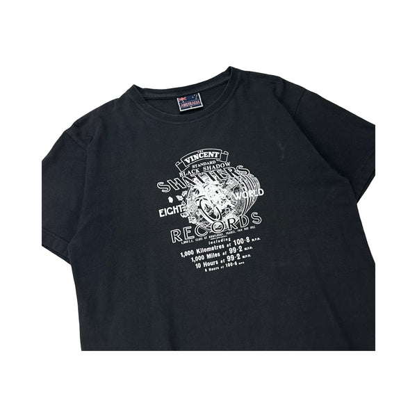 Vintage 'Eight World Records' Tee - M black aus tag