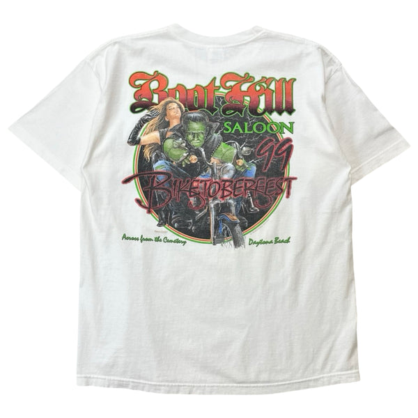 Vintage 1999 Boot Hill Salon Biketoberfest Daytona Beach Tee - XL