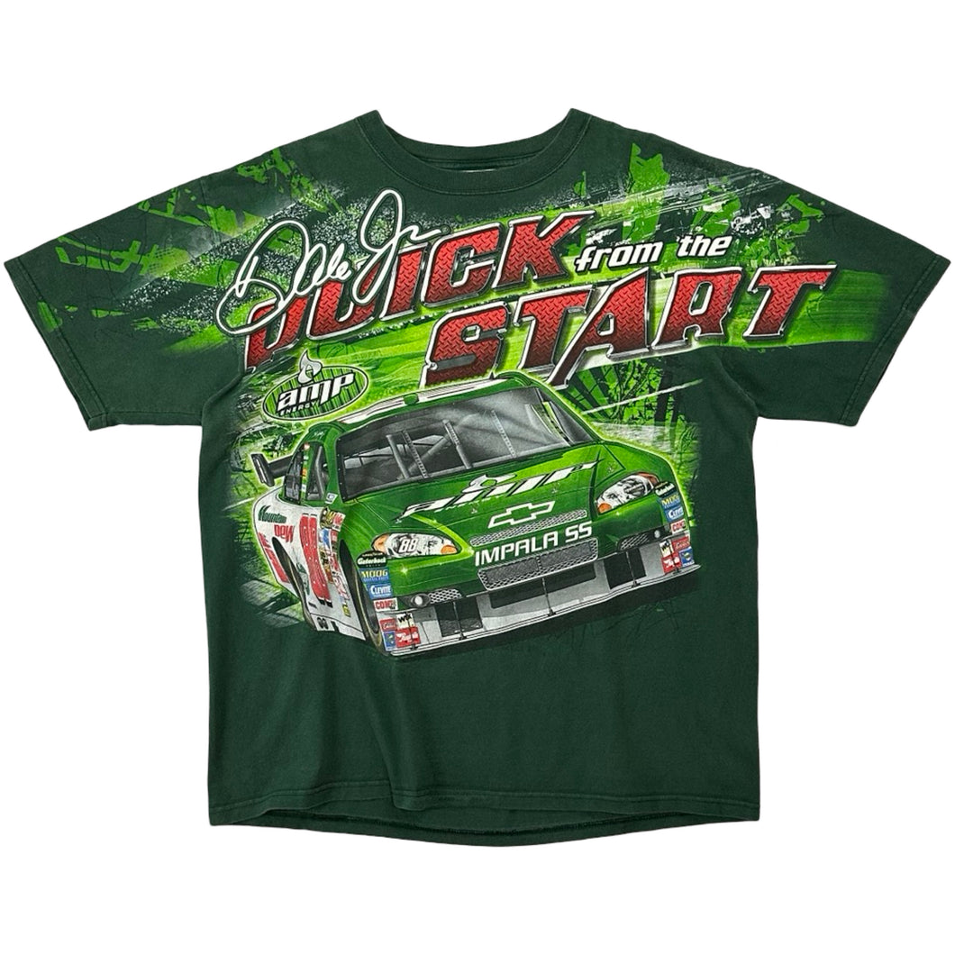 Vintage Dale Jr. Nascar All Over Print Tee - XL