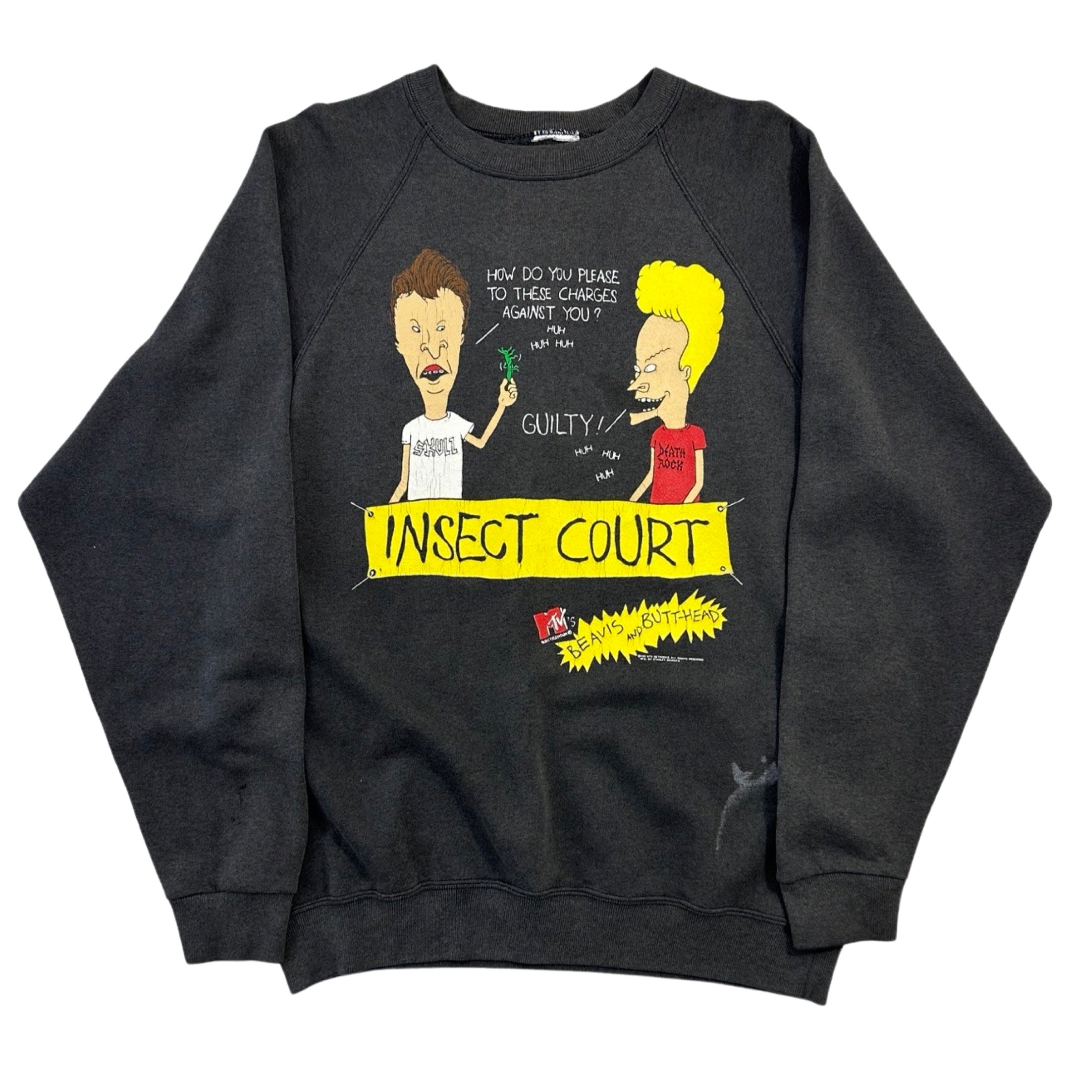 Vintage 1993 MTV's Beavis and Butthead 'Insect Court' Crew Neck - L ...