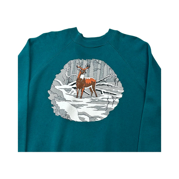 Vintage Reindeer Crew Neck - L