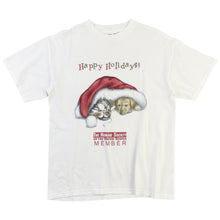 Load image into Gallery viewer, Vintage The Humane Society Happy Holidays Christmas Tee - L
