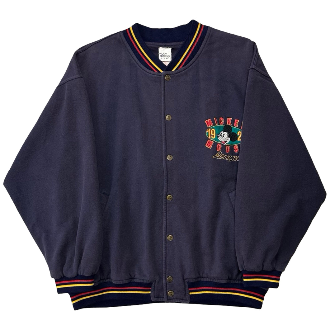 Vintage Mickey Mouse League Champions Disney Varsity Jacket - L