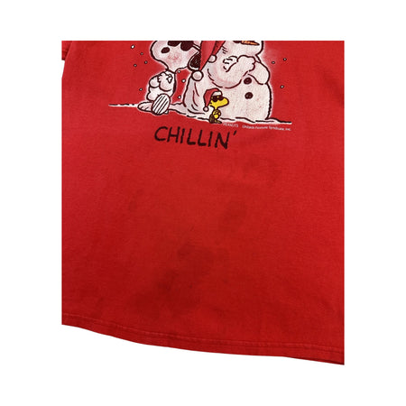 Vintage Snoopy Chillin' Christmas Tee - M