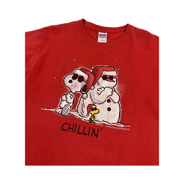 Vintage Snoopy Chillin' Christmas Tee - M