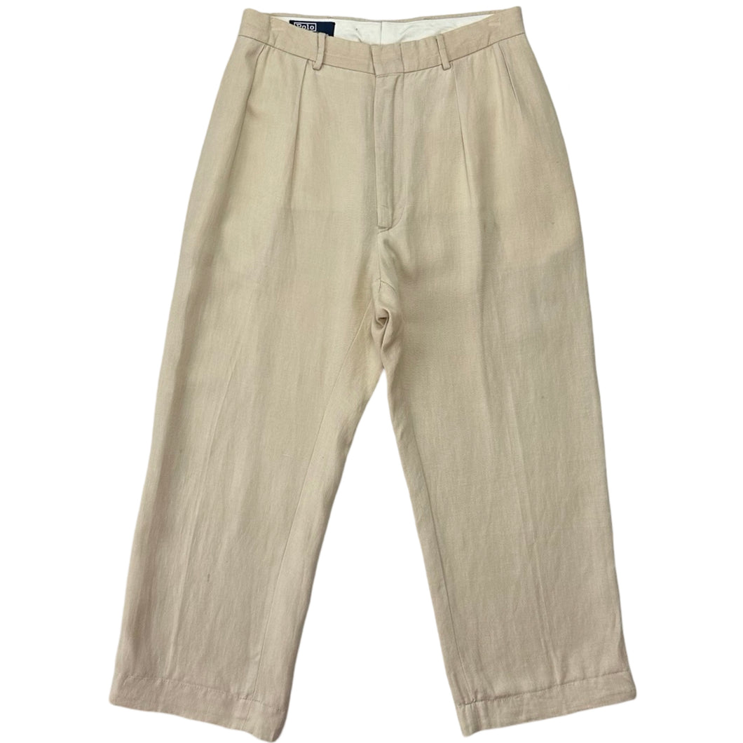 Vintage Polo Ralph Lauren Linen Trousers - 31 X 25