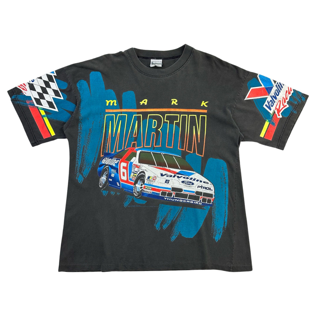 Vintage 1993 Mark Martin Pure Power All Over Print Tee - XL