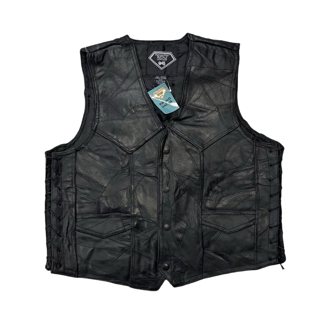 Vintage Leather Vest - XL