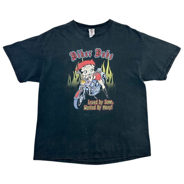 Vintage Betty Boop Biker Babe 'Loved by Some, Wanted By Many!' Tee - XXL