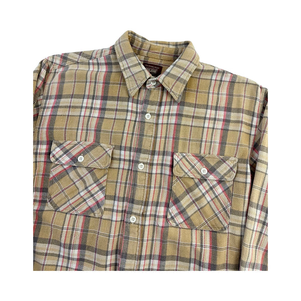 Vintage Plaid Button Up Shirt - L