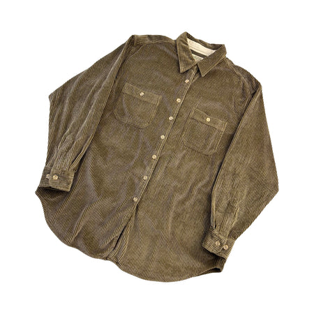Vintage Corduroy Button Up Long Sleeve Shirt - XL