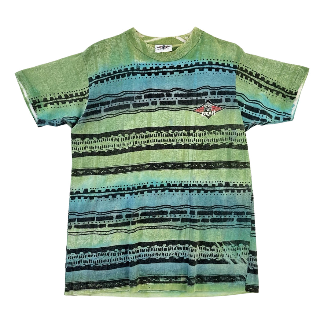 Vintage Bear Surf Boards Tie Dye All Over Print Tee - L